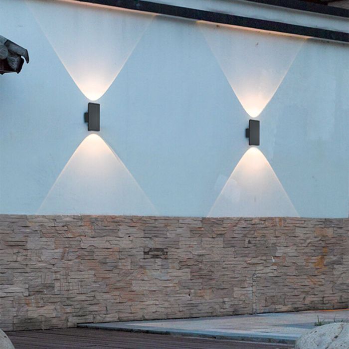Antracit udendørslampe aluminium, Teresa, 3W, 3000K LED, IP54