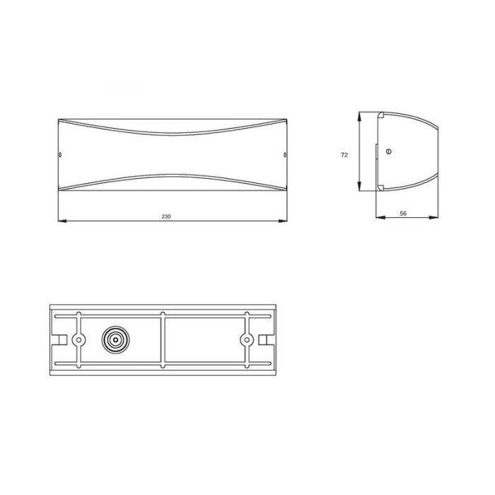 Sort udendørslampe modern, Bernadina, 9W, 3000K LED, IP65