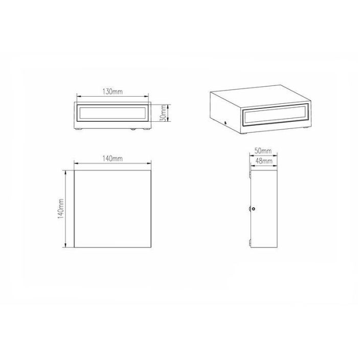Antracit udendørslampe modern, Bridlington, 3W, 3000K LED, IP54