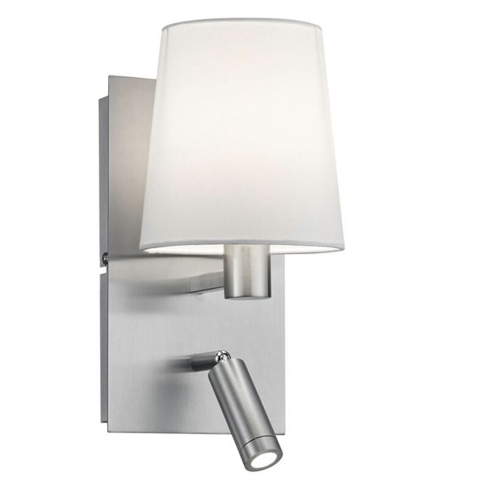 Nikkel væglampe design, Soro, 40W, 3000K LED, med brytare