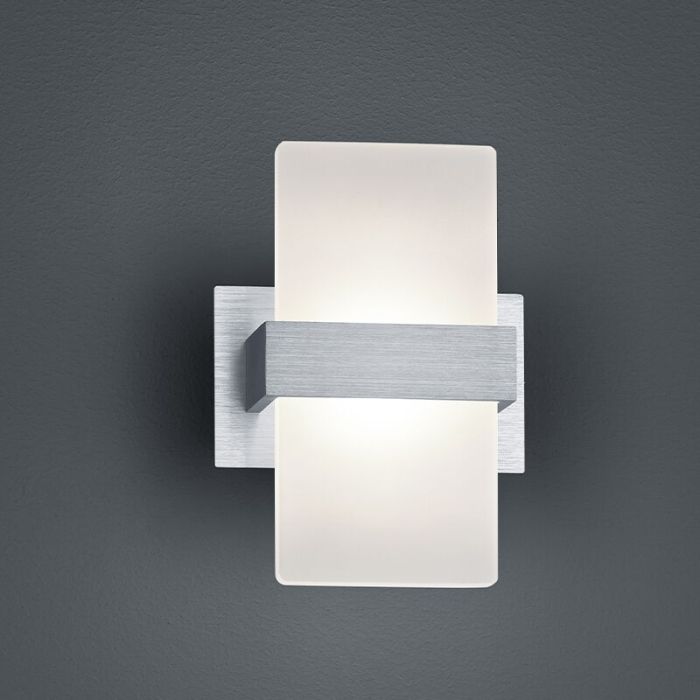 Grå up down væglampe modern, Leontien, 4,3W, 3000K LED, med brytare