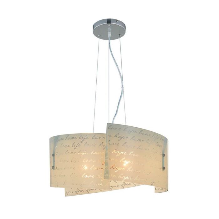 Hvid pendler lampe design, Anna