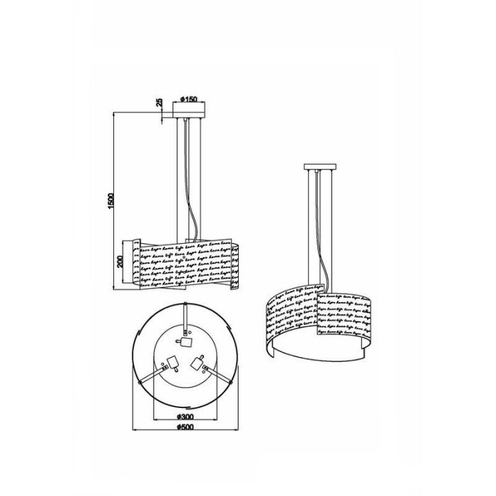 Hvid pendler lampe design, Anna