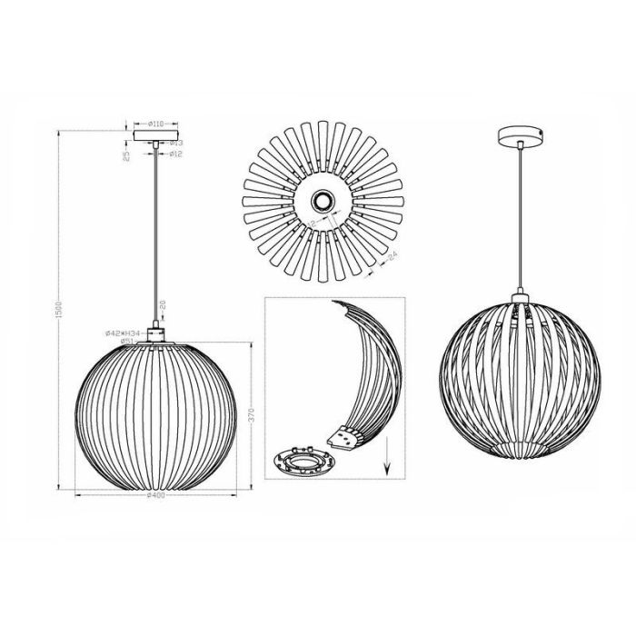 Krom pendler lampe design, Latanya
