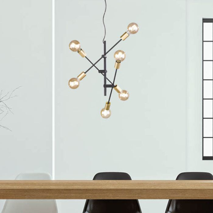 Sort pendler lampe modern, Kyan