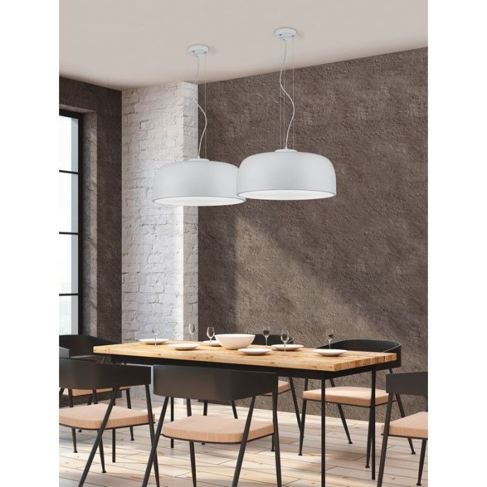 Hvid pendler lampe modern, Alnon