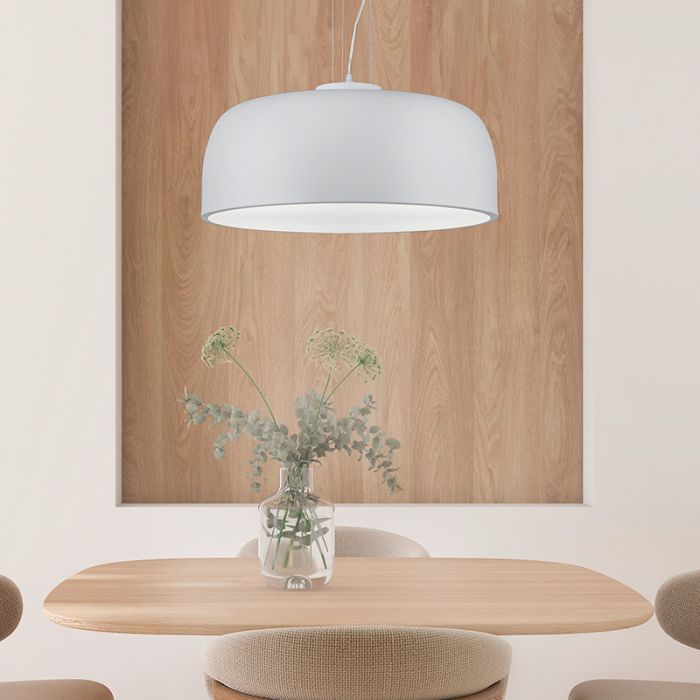 Hvid pendler lampe modern, Alnon
