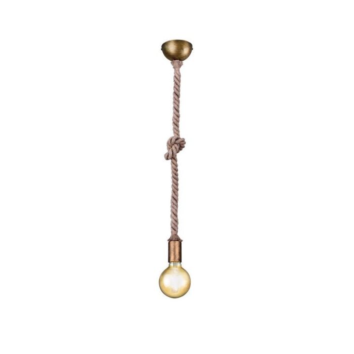 Bronze pendler lampe uden skærm rustik, Inca