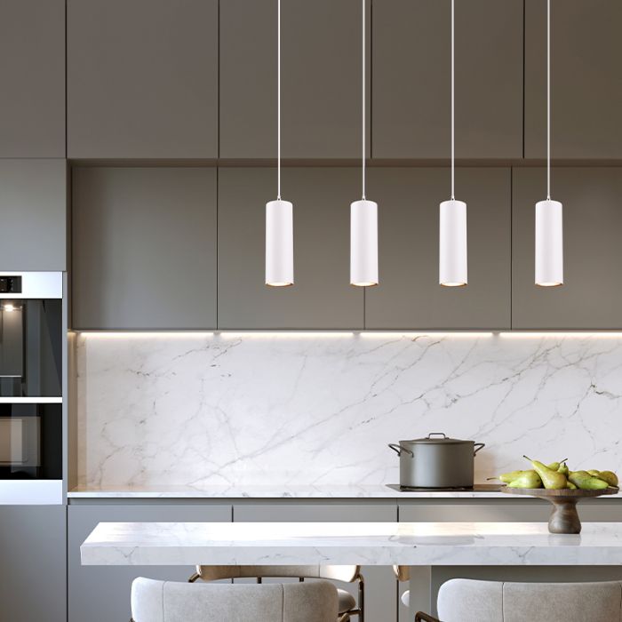 Hvid pendler lampe modern, Kaso