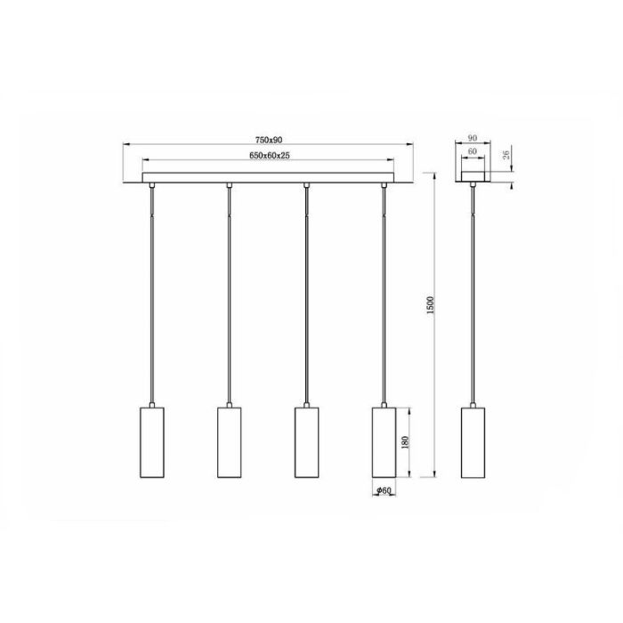 Hvid pendler lampe modern, Kaso