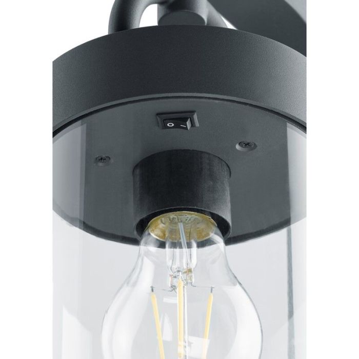 Antracit udendørslampe gulvlampe med skumringssensor modern, Sambesi, IP44