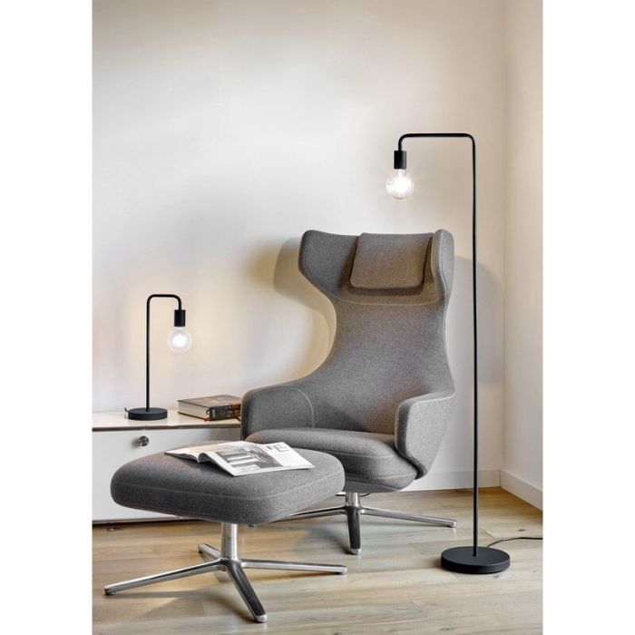 Sort gulv lampe modern, Ritual, med brytare