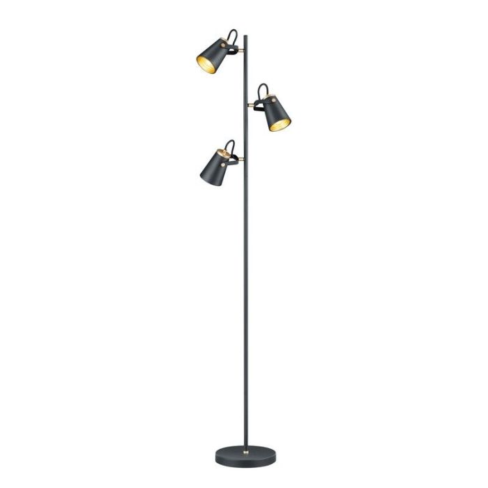 Sort gulv lampe modern, Skals, med brytare