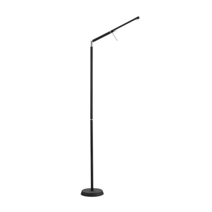 Sort gulv lampe modern, Rebel, 6W, 3000K LED, med beröringsdimmer