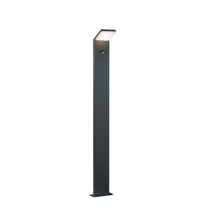 Antracit udendørslampe gulvlampe med bevægelsessensor modern, Solana, 9W, 3000K LED, IP54