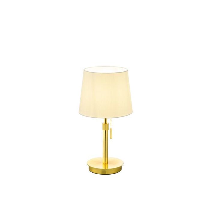 Messing bordlampe modern, Niva, med dra i brytare