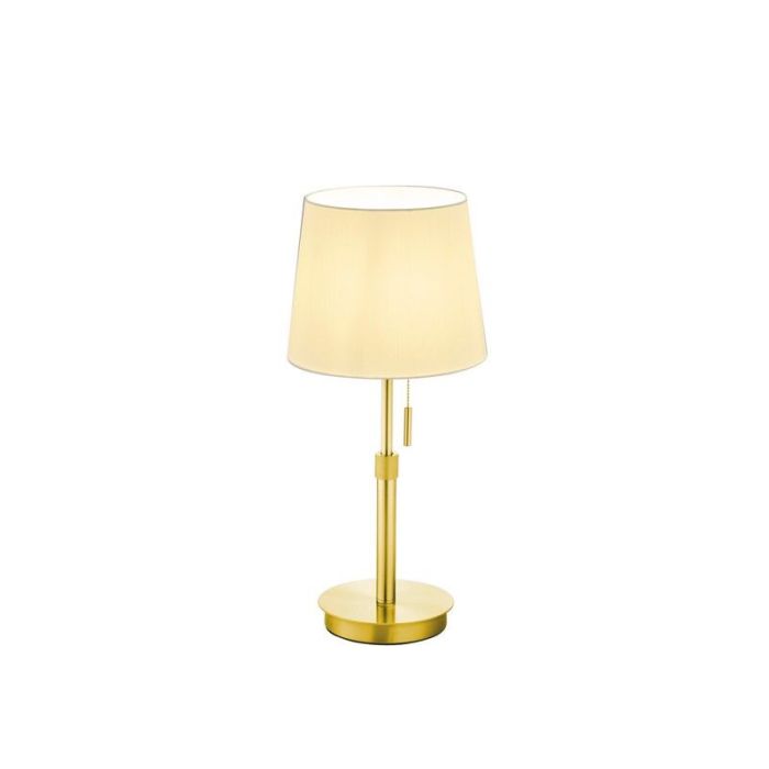 Messing bordlampe modern, Niva, med dra i brytare