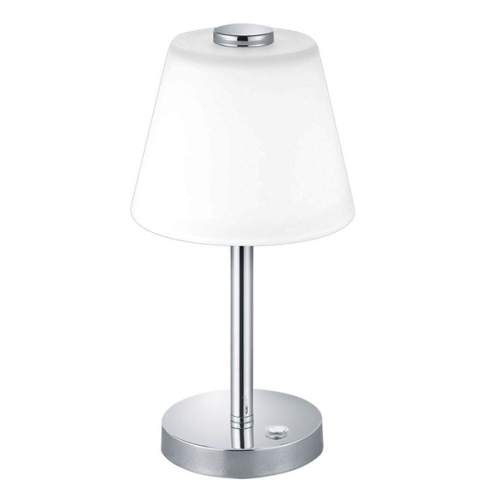 Krom bordlampe modern, Liv, 4W, 3000K LED, med brytare