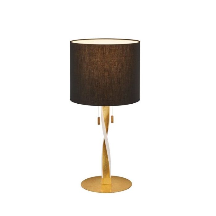 Guld bordlampe modern, Ramten, 3W, 3000K LED, med dra i brytare