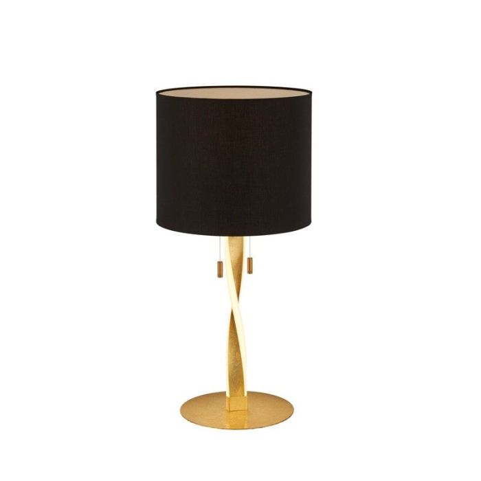 Guld bordlampe modern, Ramten, 3W, 3000K LED, med dra i brytare