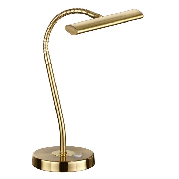 Messing bordlampe modern, Eliza, 4W, 3000K LED, med brytare