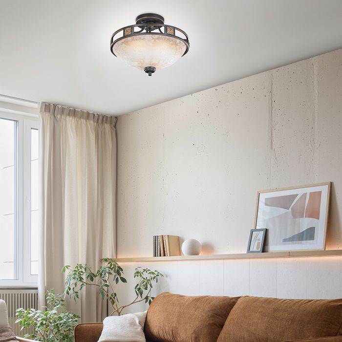 Rustfarvet loftlampe klassisk, Letchworth