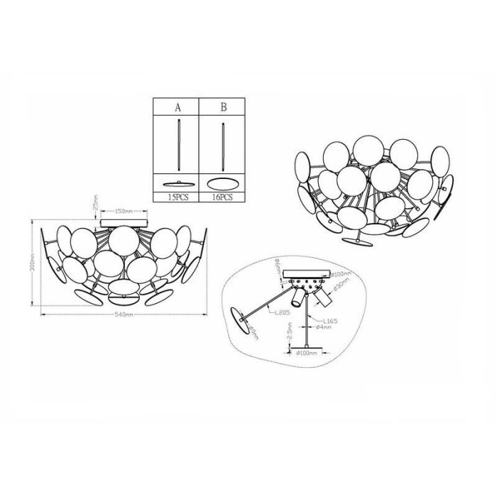 Sort plafond modern, Xinhe