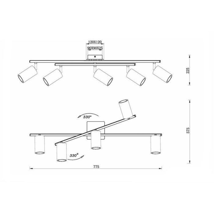 Hvid plafond modern, Kaso