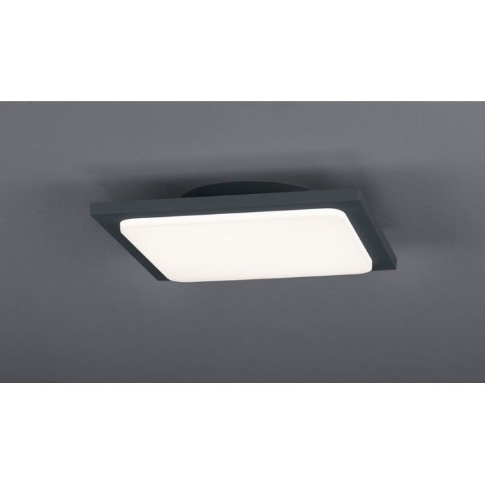 Antracit udendørslampe aluminium, Elonzo, 18W, 3000K LED, IP54