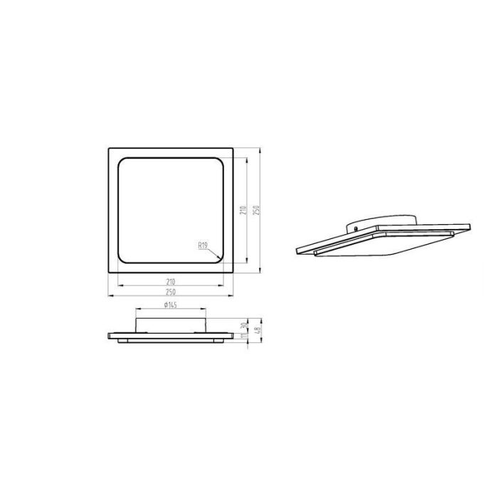 Antracit udendørslampe aluminium, Elonzo, 18W, 3000K LED, IP54