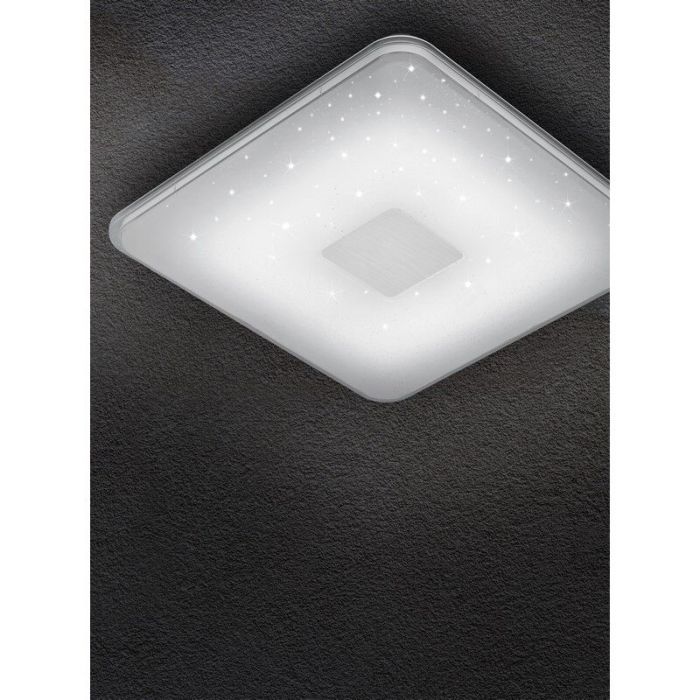 Hvid plafond modern, Lev, 30W, varm til kold hvid justerbar LED, med fjärrkontroll
