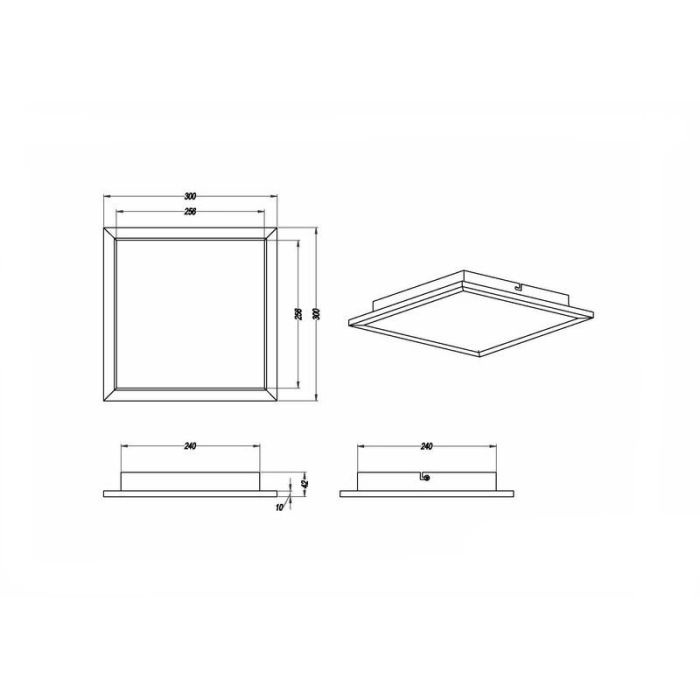 Nikkel plafond modern, Badria, 15W, 3000K LED
