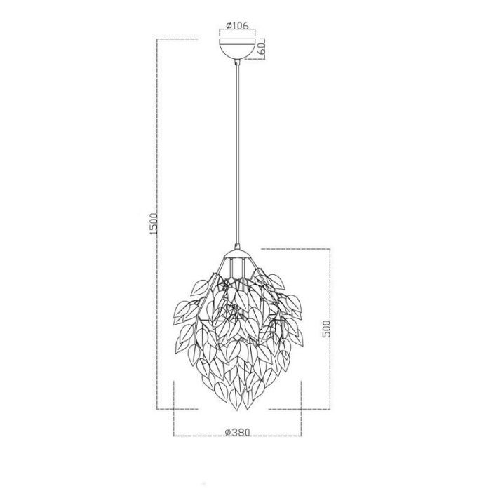Krom pendler lampe retro, Urwa