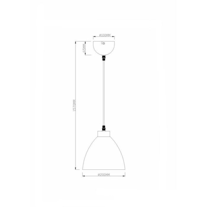Nikkel pendler lampe glas, Babette