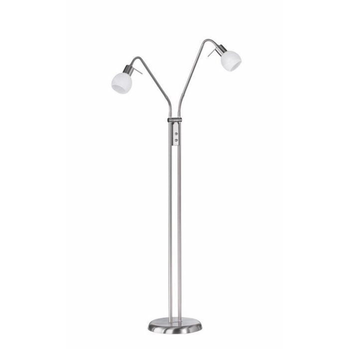 Nikkel gulv lampe modern, Benita, med brytare