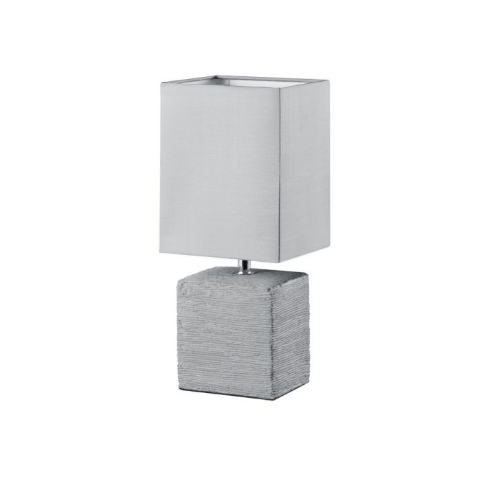 Keramik bordlampe grå, Karola, med brytare