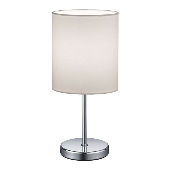 Krom bordlampe modern, Zoe, med brytare