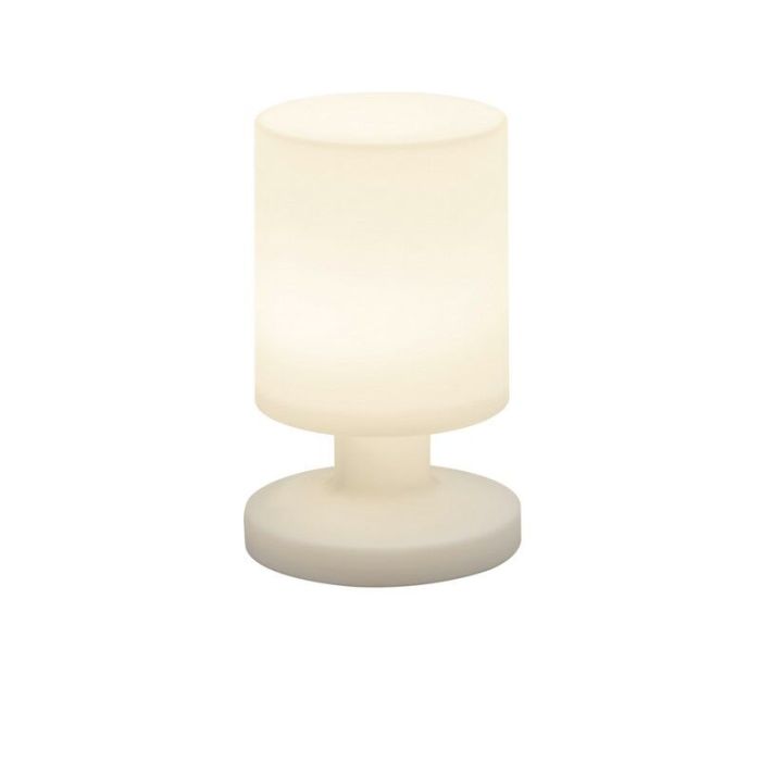 Hvid udendørs bordlampe plast, Wiesje, 1,5W, 3000K LED, IP44, med brytare