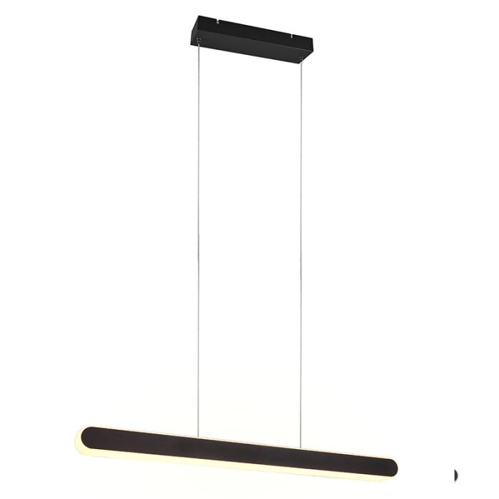Sort pendler lampe design, Dwayn, 48W, varm til kold hvid justerbar LED, med beröringsdimmer
