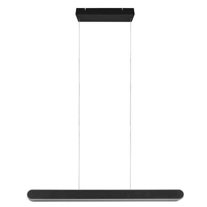 Sort pendler lampe design, Dwayn, 48W, varm til kold hvid justerbar LED, med beröringsdimmer