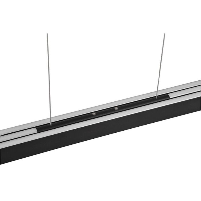 Sort pendler lampe design, Dwayn, 48W, varm til kold hvid justerbar LED, med beröringsdimmer
