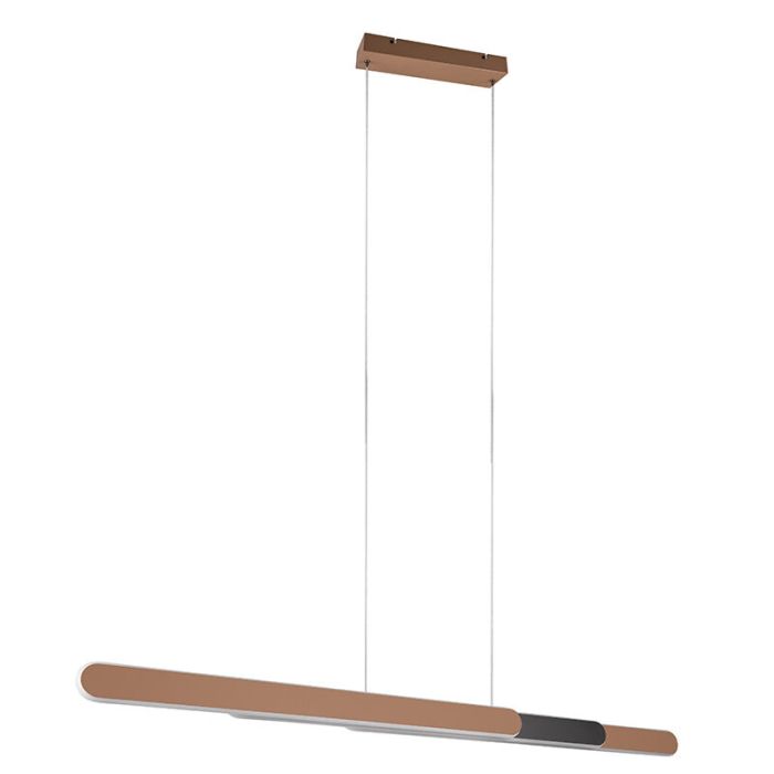 Messing pendler lampe design, Dwayn, 48W, varm til kold hvid justerbar LED, med beröringsdimmer