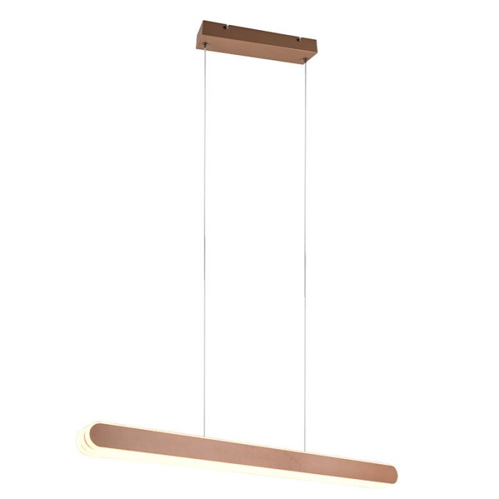 Messing pendler lampe design, Dwayn, 48W, varm til kold hvid justerbar LED, med beröringsdimmer
