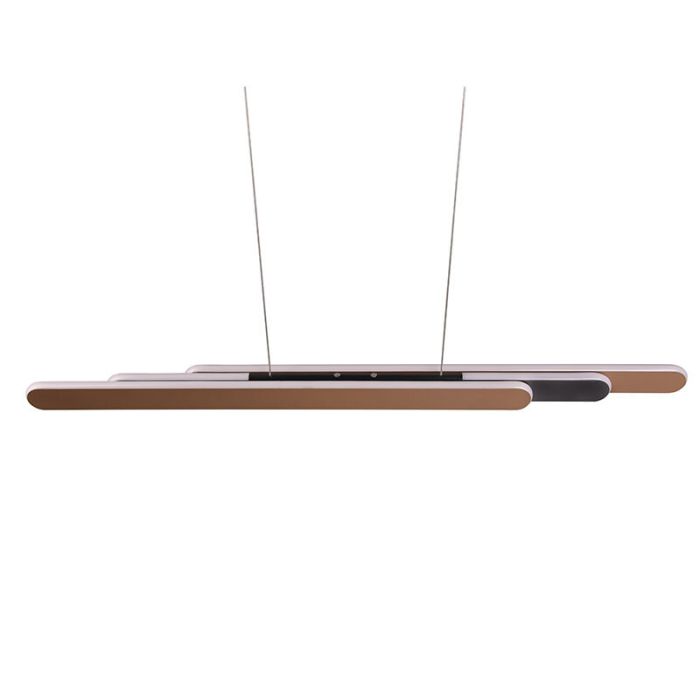 Messing pendler lampe design, Dwayn, 48W, varm til kold hvid justerbar LED, med beröringsdimmer