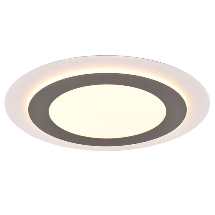 Nikkel plafond modern, Frans, 42W, varm til kold hvid justerbar LED, med fjärrkontroll