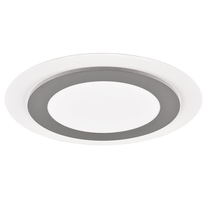 Nikkel plafond modern, Frans, 42W, varm til kold hvid justerbar LED, med fjärrkontroll