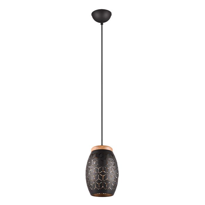 Sort pendler lampe modern, Delana