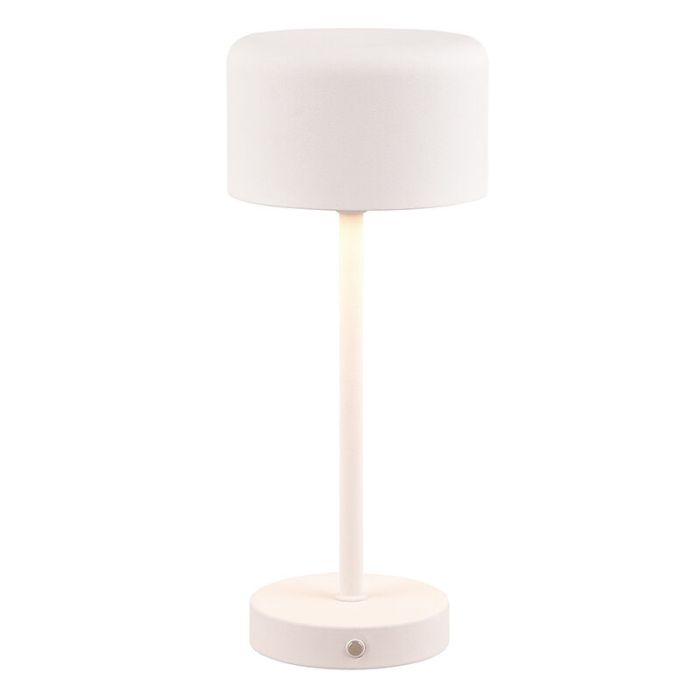 Hvid bordlampe modern, Dustin, 1,5W, 3000K LED, med beröringsdimmer