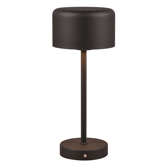 Sort bordlampe modern, Dustin, 1,5W, 3000K LED, med beröringsdimmer