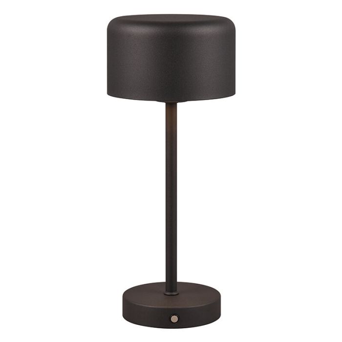 Sort bordlampe modern, Dustin, 1,5W, 3000K LED, med beröringsdimmer